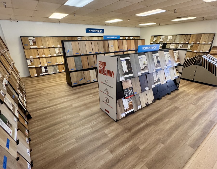 Retail flooring showroom maintained by Green Rose