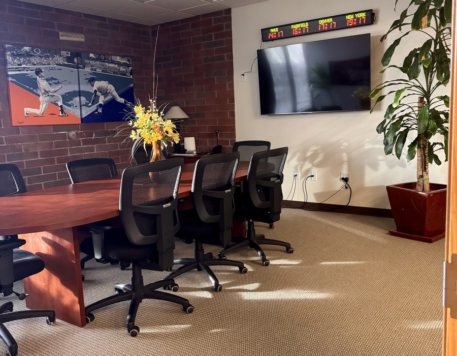 Office conference room cleaned by Green Rose